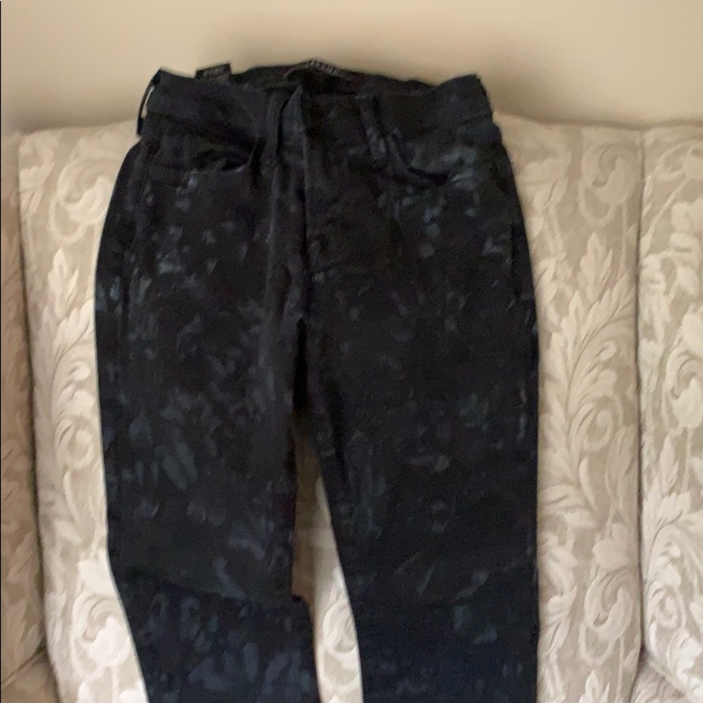 J brand black super skinny shattered glass denim